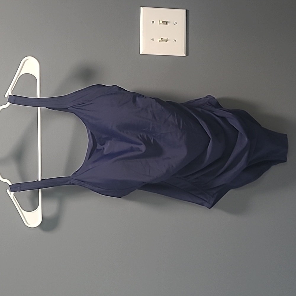 Navy Blue Swimsuit with Adjustable Straps